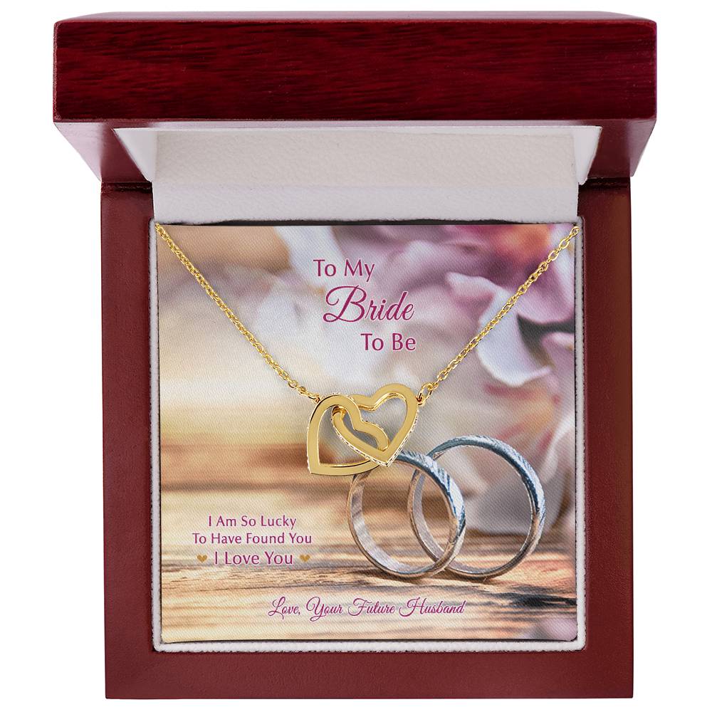 To My Bride To Be . Interlocking Hearts Silver Rings Design Interlocking Hearts Necklace