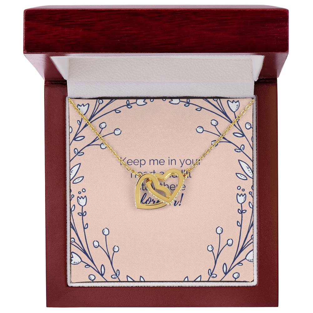 Keep Me In Your Heart Interlocking Hearts Necklace