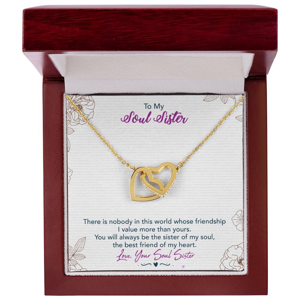 Best Friends Interlocking Hearts Necklace