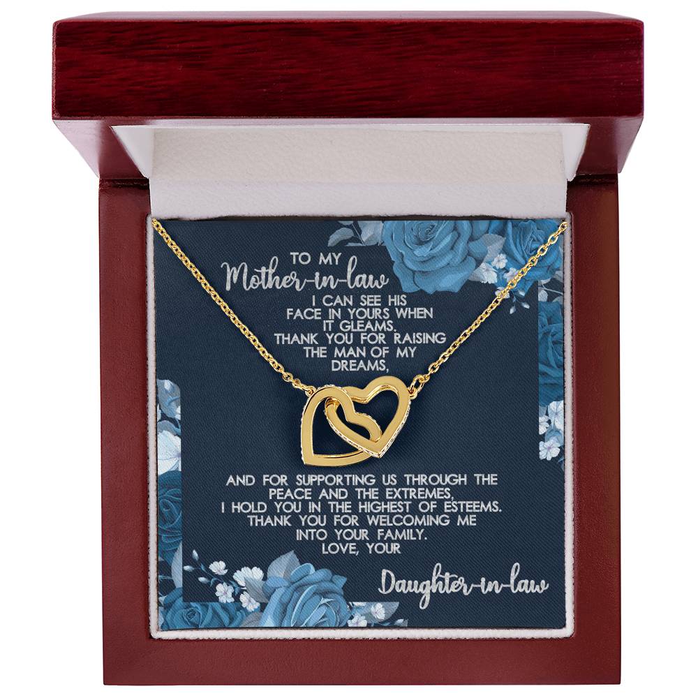 Mother-In-Law Interlocking Hearts Necklace