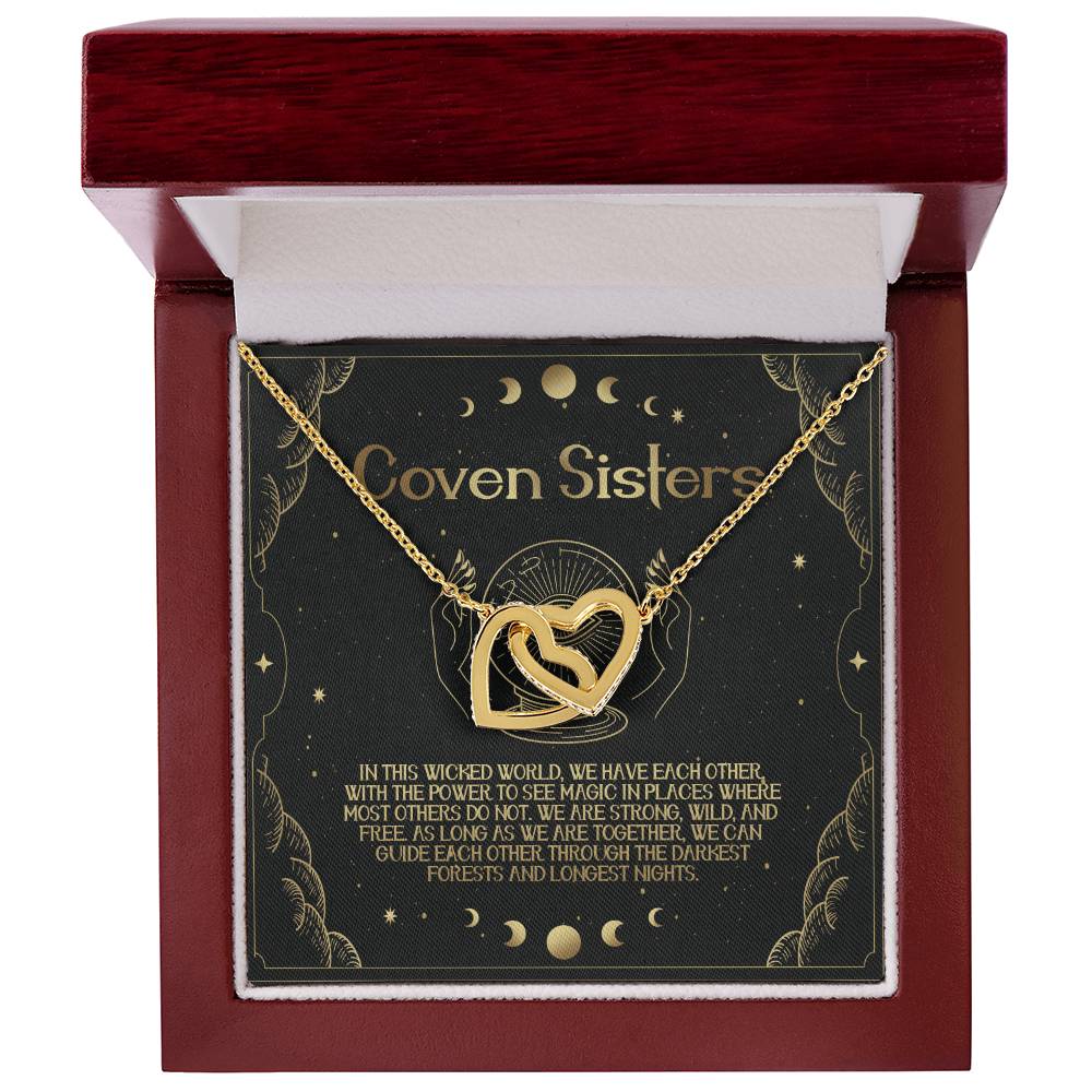 Coven Sisters Interlocking Interlocking Hearts Necklace