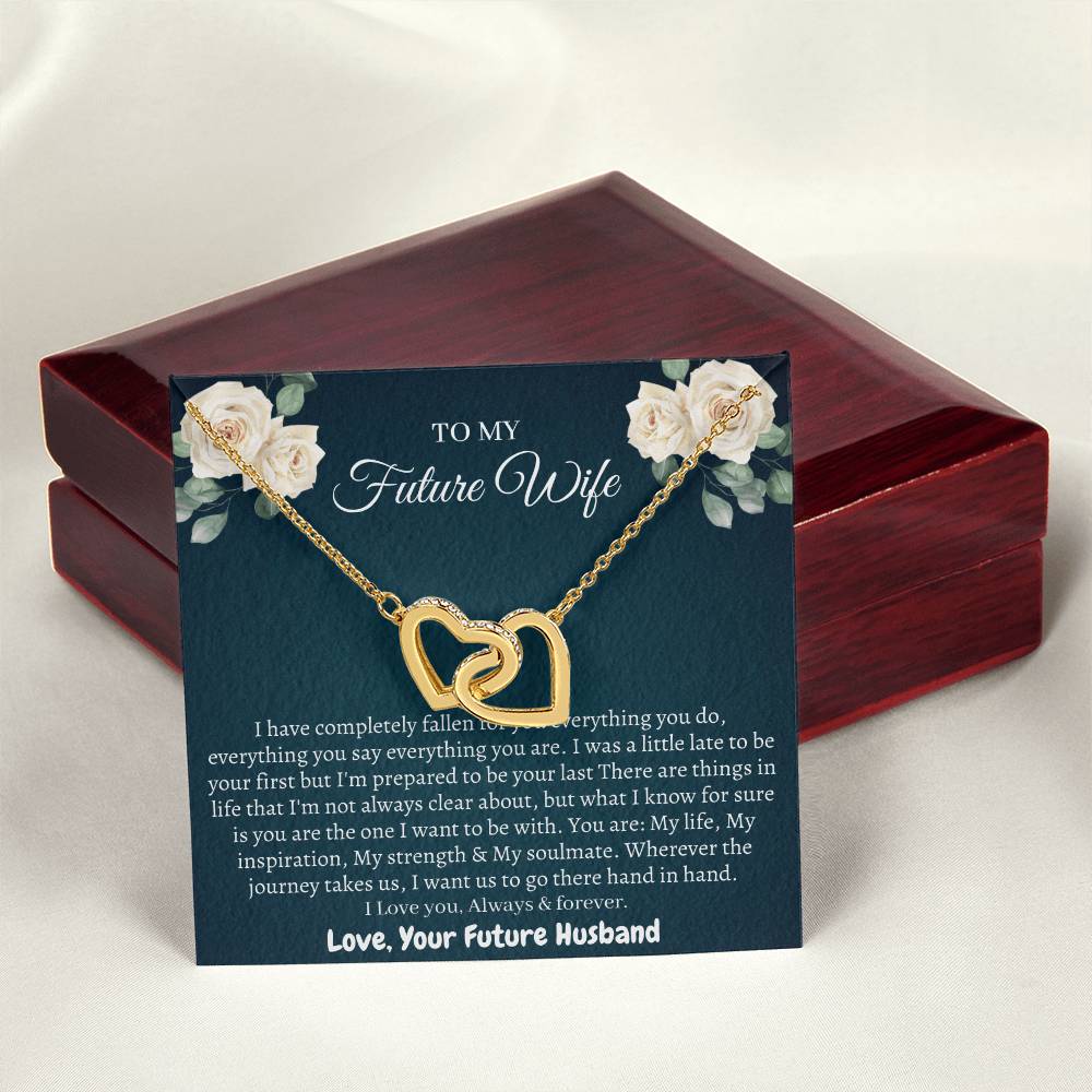 Gift For Future Wife Interlocking Hearts Necklace