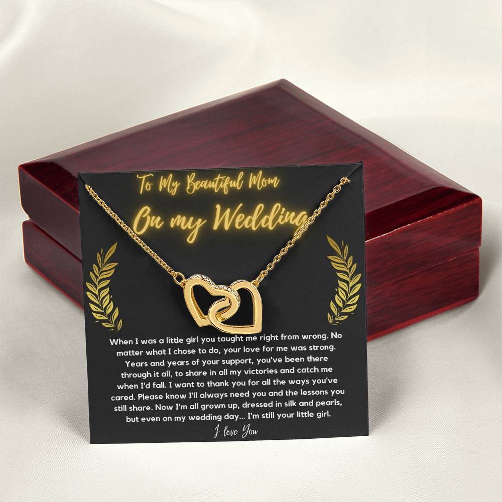 To Mom 1 Interlocking Hearts Necklace