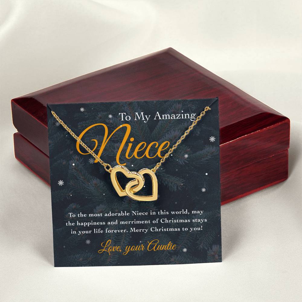 To My Amazing Niece Interlocking Hearts Necklace
