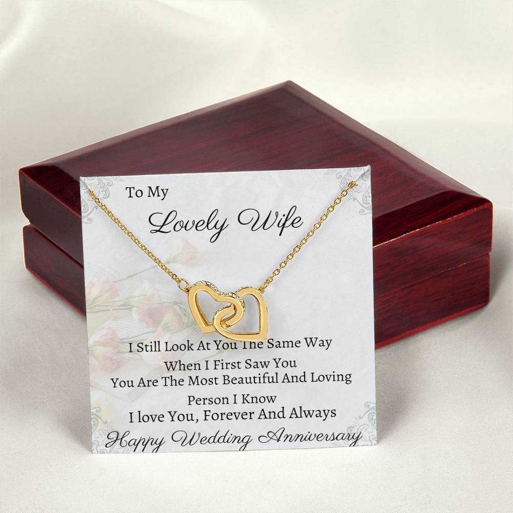 I Look At You The Same Way Interlocking Hearts Necklace