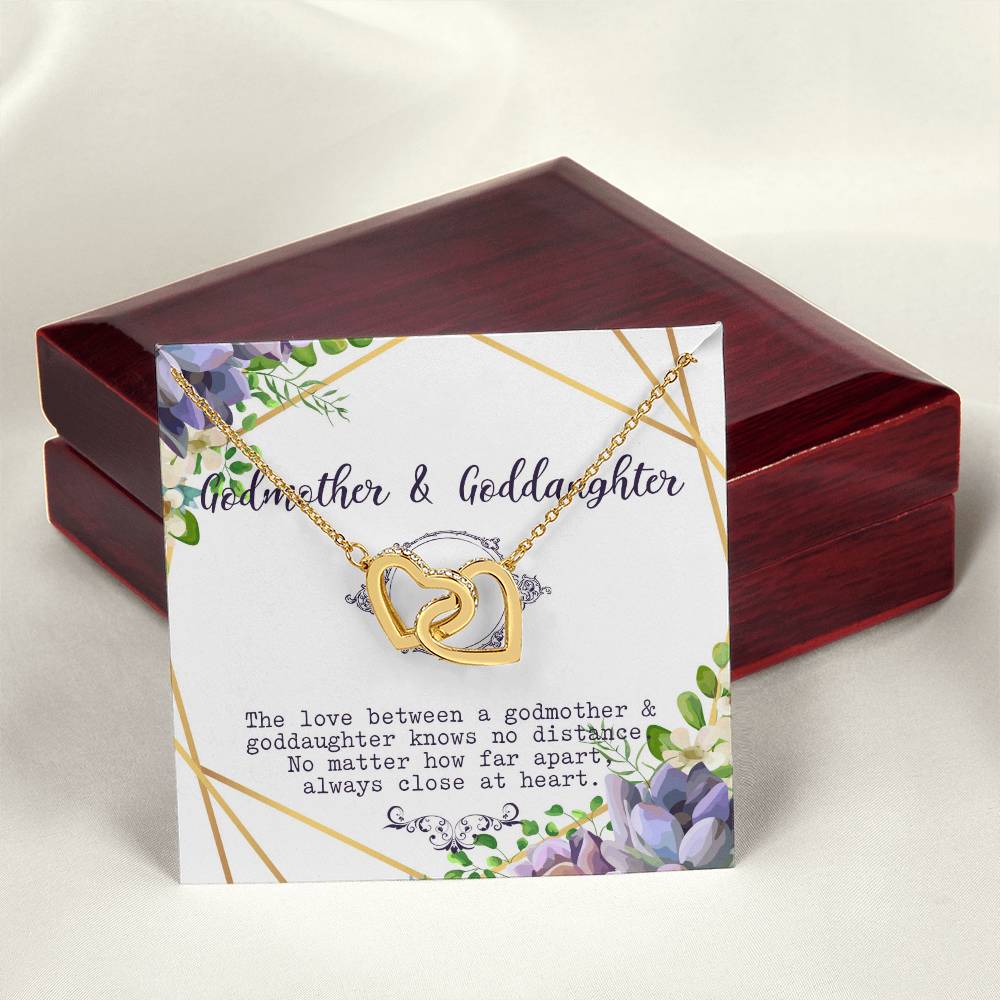 Godmother And Goddaughter Necklacegodmother & Goddaughter Gift Custom Godmother Necklaceinterlocking Hearts Necklace Gift For Godmother