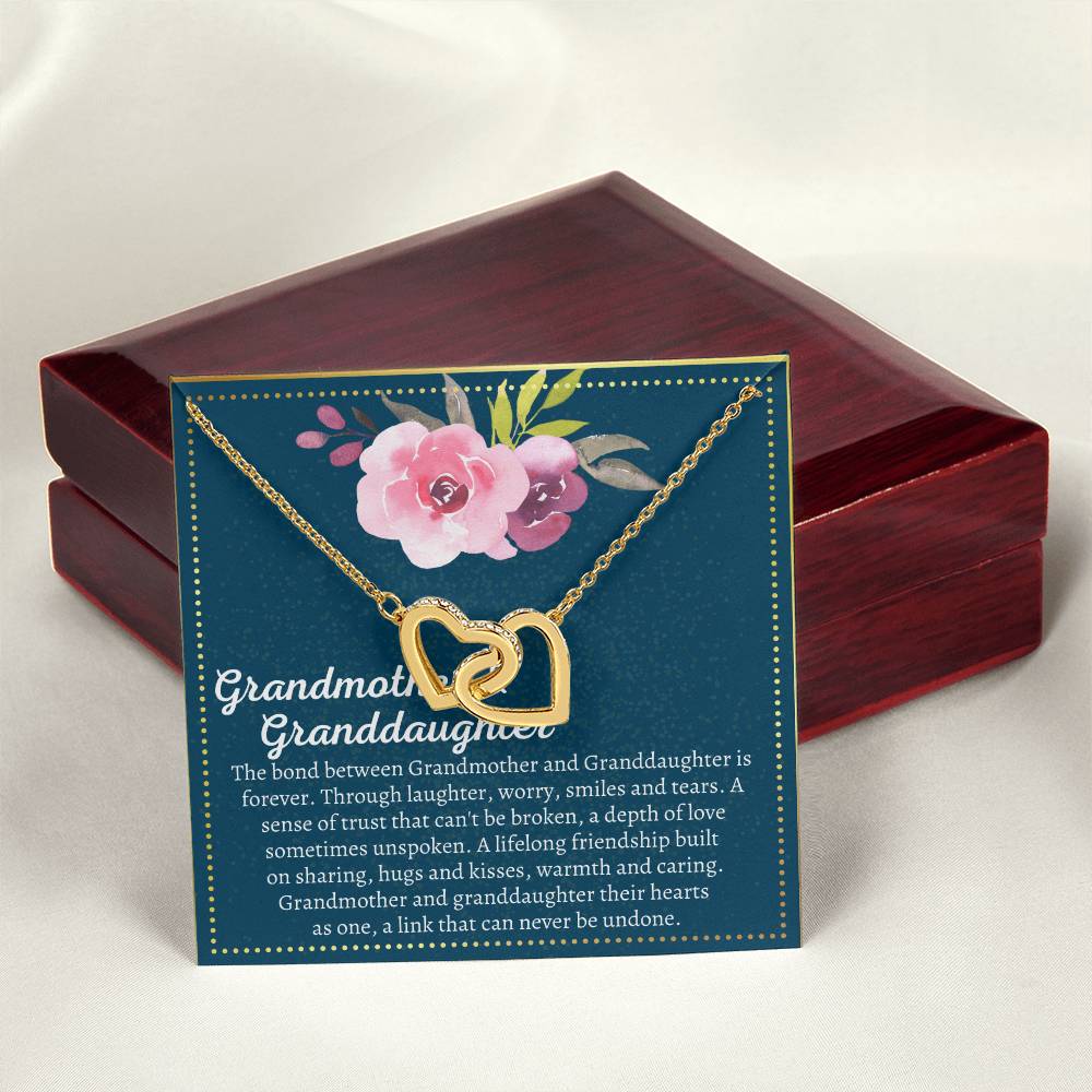 Granadmother & Grandaughter Interlocking Hearts Necklace