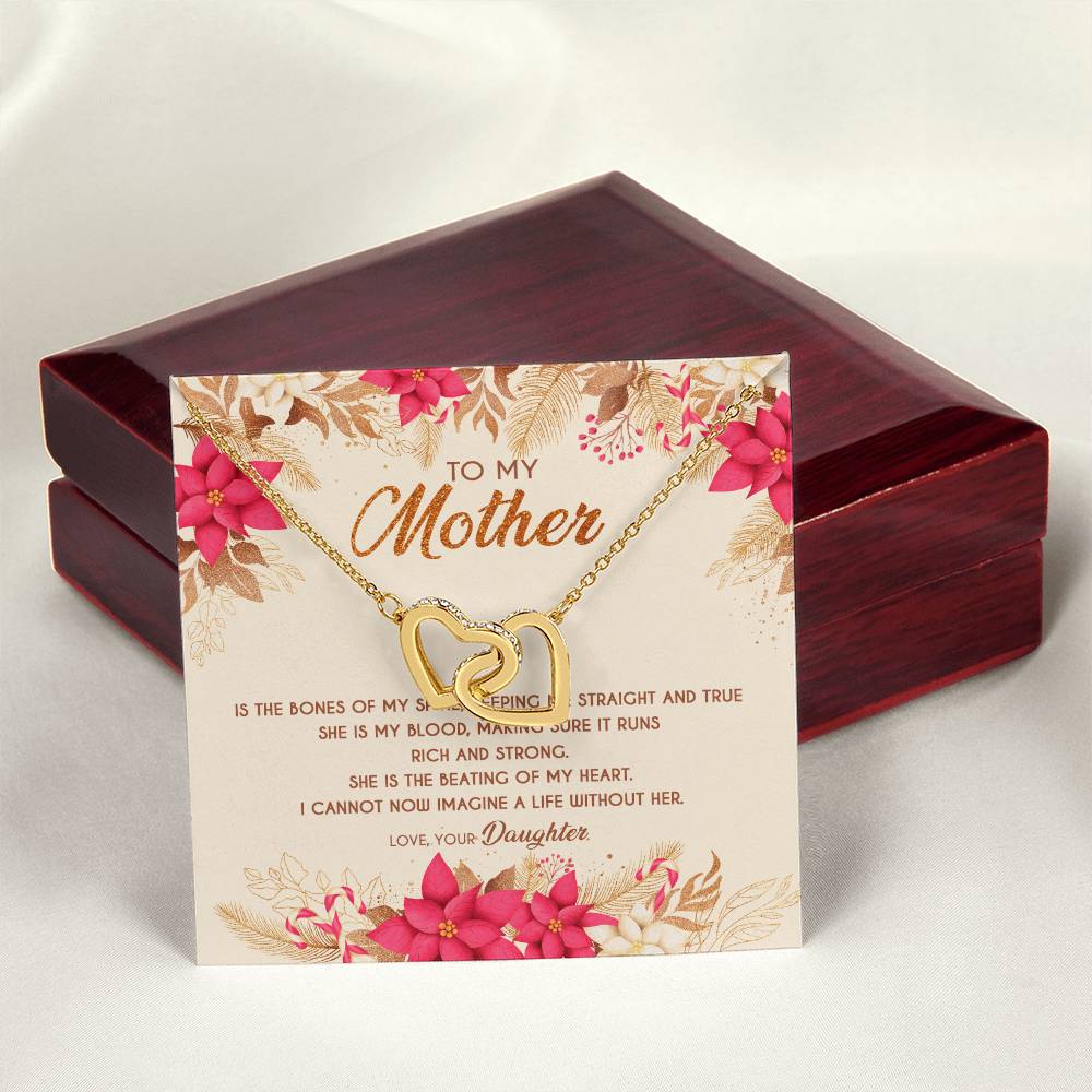 Gift For Mom - Beating Of My Heart - The Interlocking Heart Necklace Interlocking Hearts Necklace