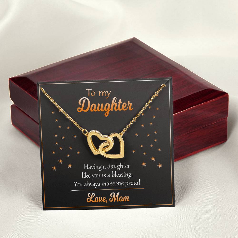 Necklace For Daughter Perfect Birthday Gift From Mom Interlocking Hearts Necklace