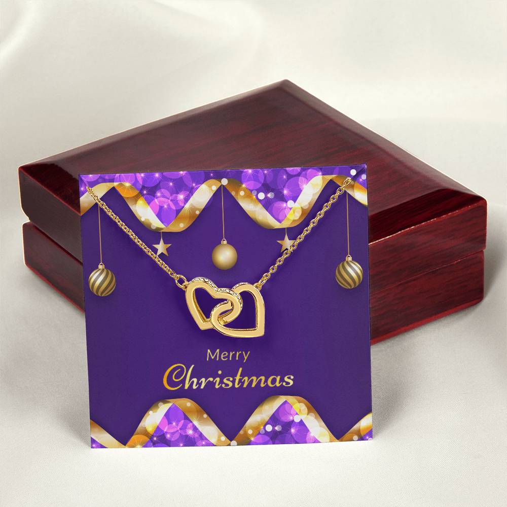 Merry Christmas Sweetheart - Hearts Necklace Interlocking Hearts Necklace