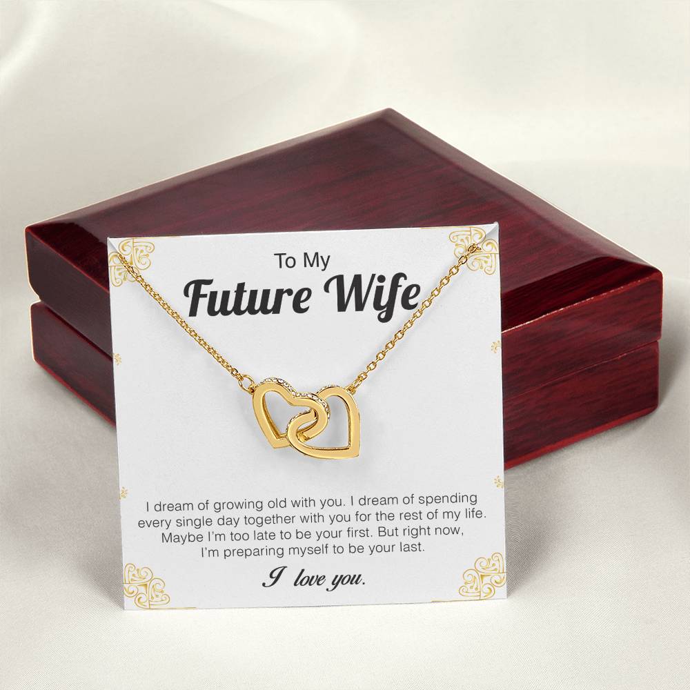 To My Future Wife - Interlocking Hearts Premium Lovecube Interlocking Hearts Necklace