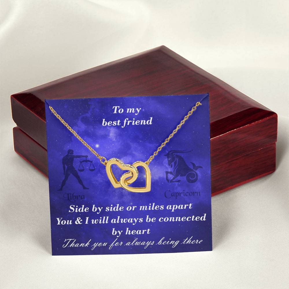 Libra To Capricorns Best Friend Interlocked Hearts Necklace Interlocking Hearts Necklace