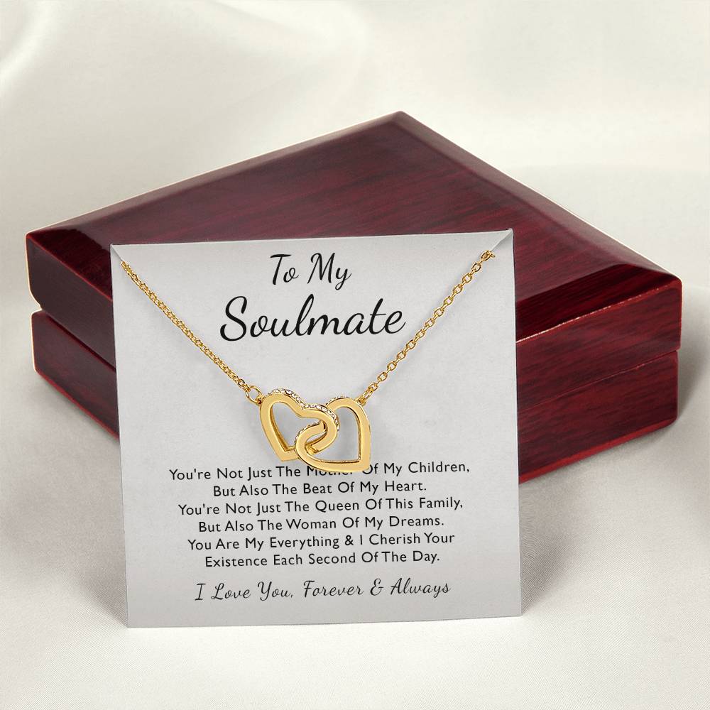 To My Soulmate Interlocking Heart Interlocking Hearts Necklace