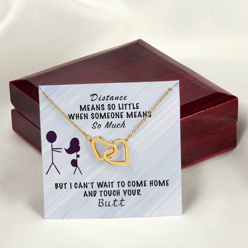 Distance Means So Little Interlocked Hearts Interlocking Hearts Necklace