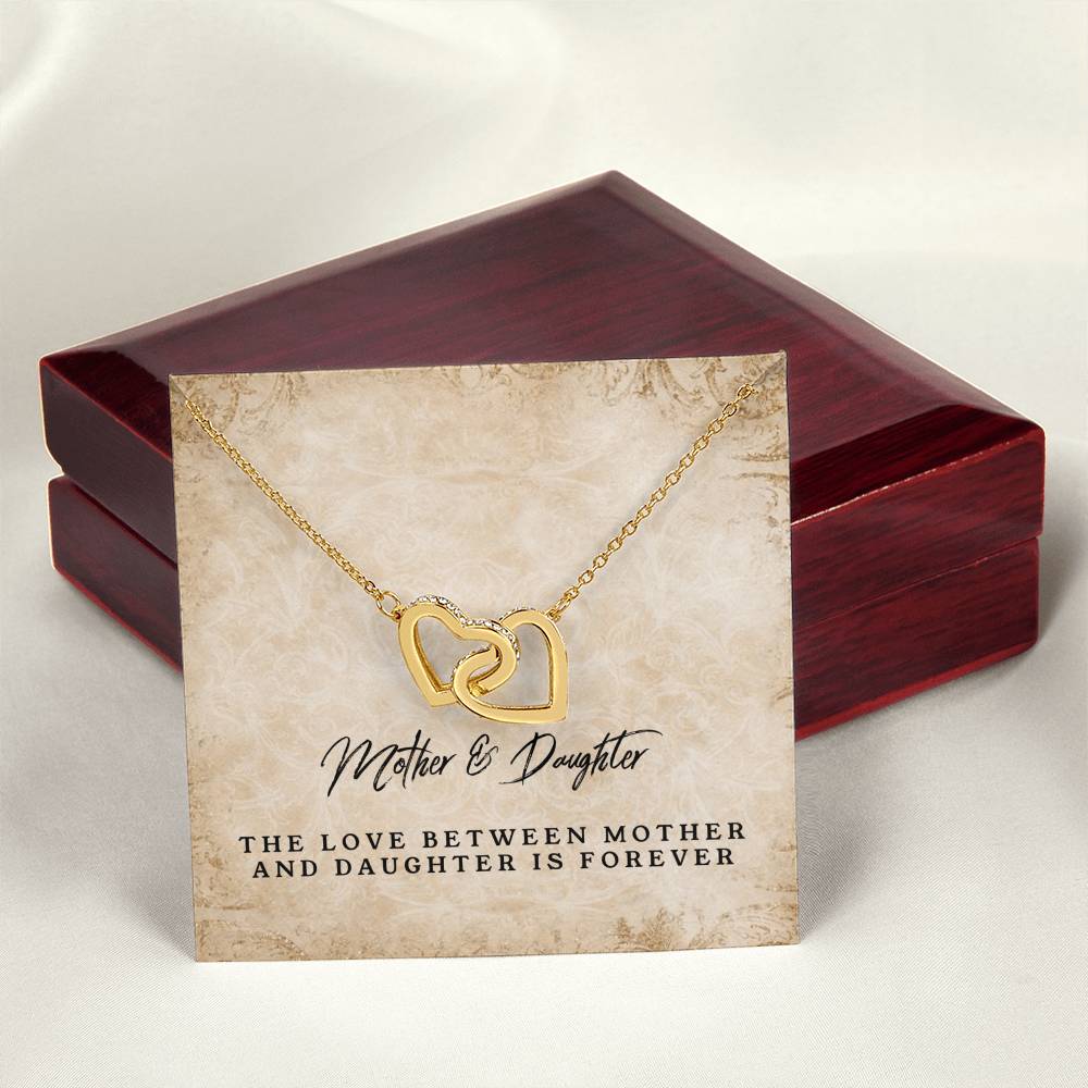 Mother & Daughter - Forever Love Necklace Interlocking Hearts Necklace