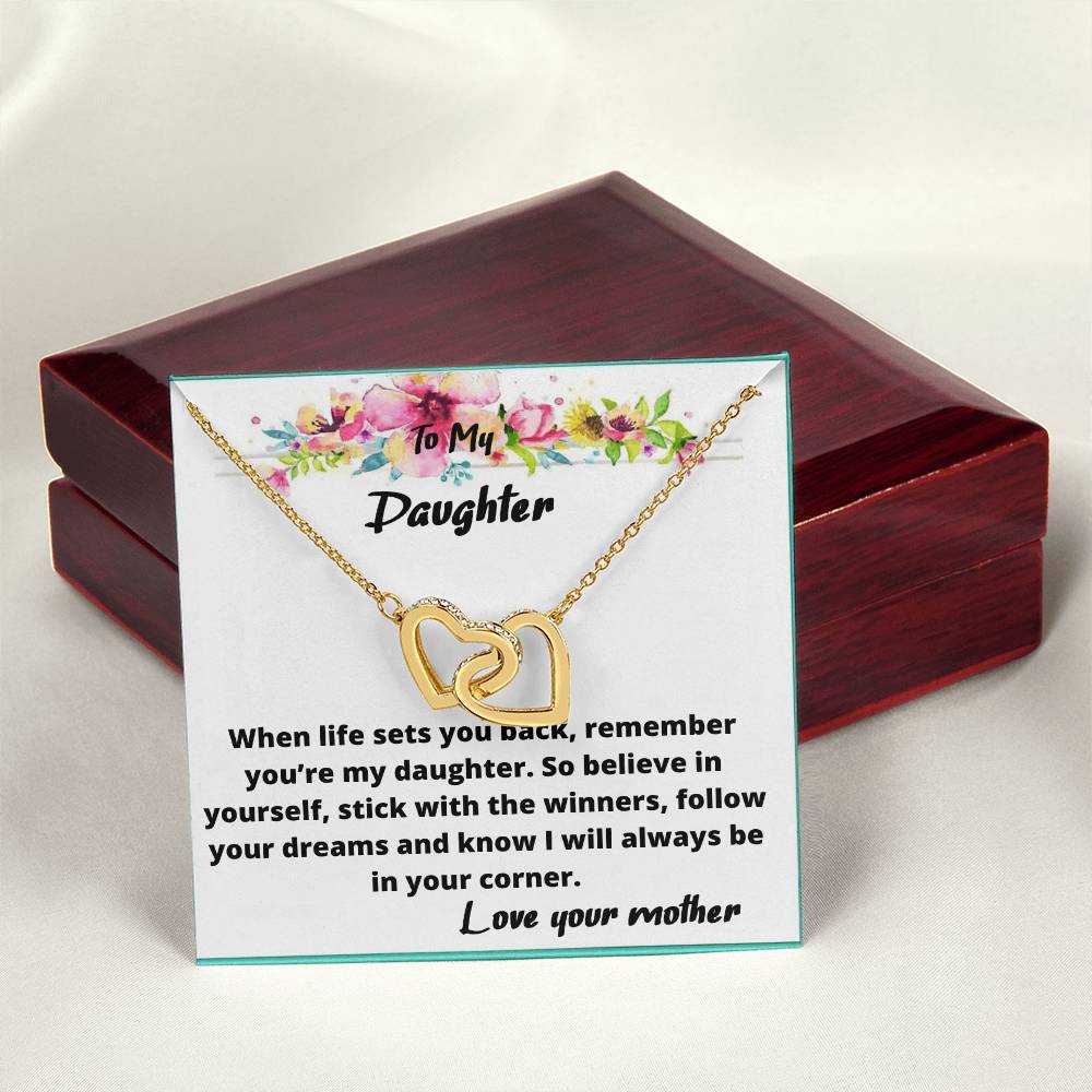 Always In Your Corner Two Hearts Necklace Interlocking Hearts Necklace