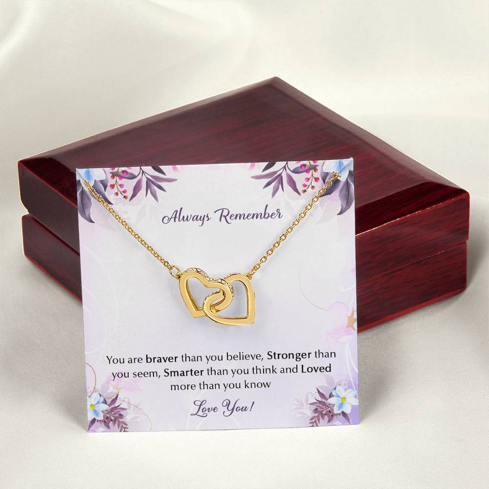 Always Remember Interlocking Hearts Necklace