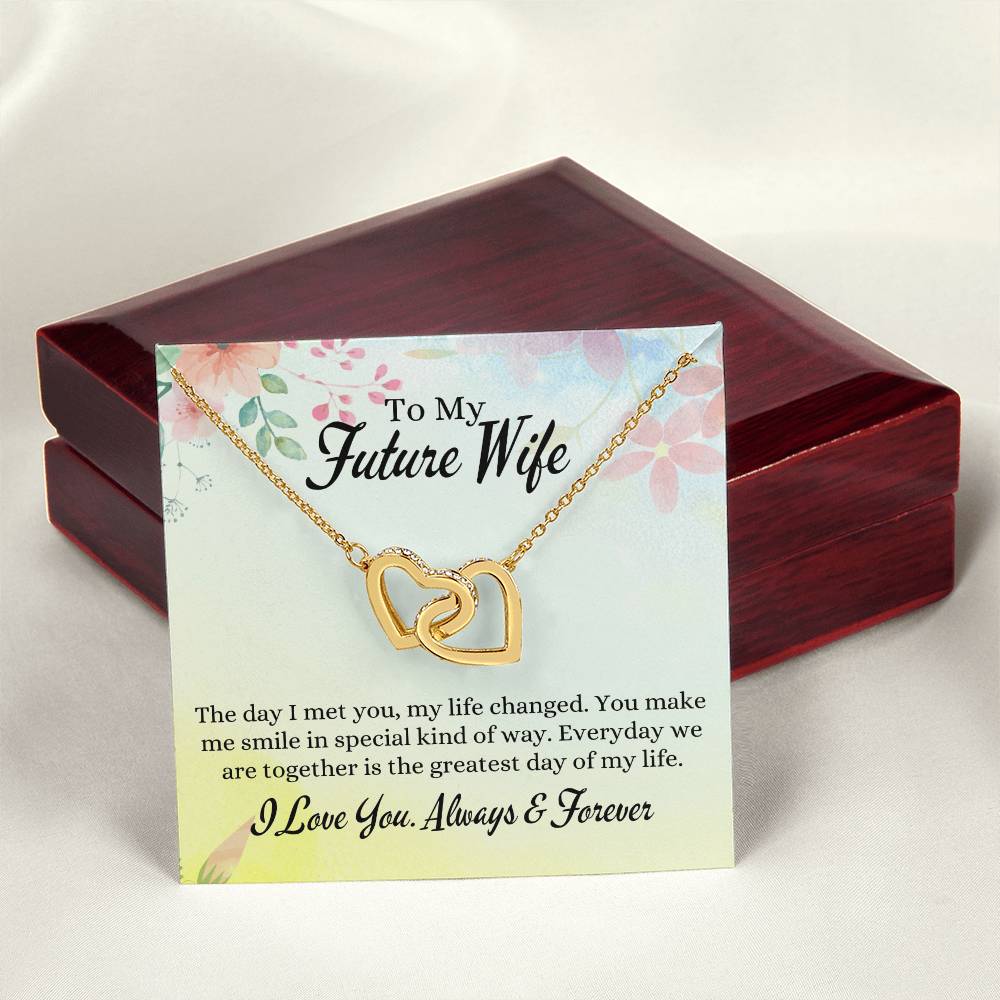 Best Gift For Future Wife Interlocking Hearts Necklace