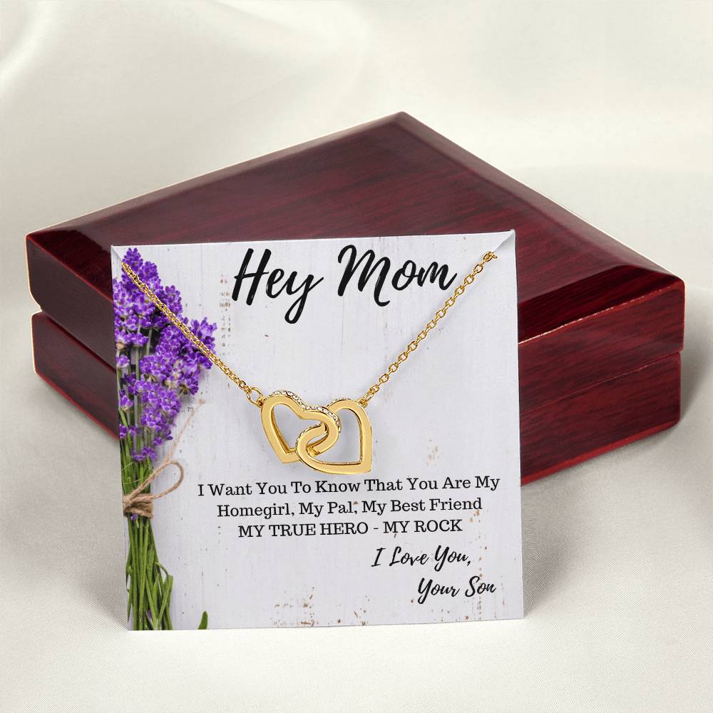 Gift For Mom - Gift For Mothers Day Interlocking Hearts Necklace