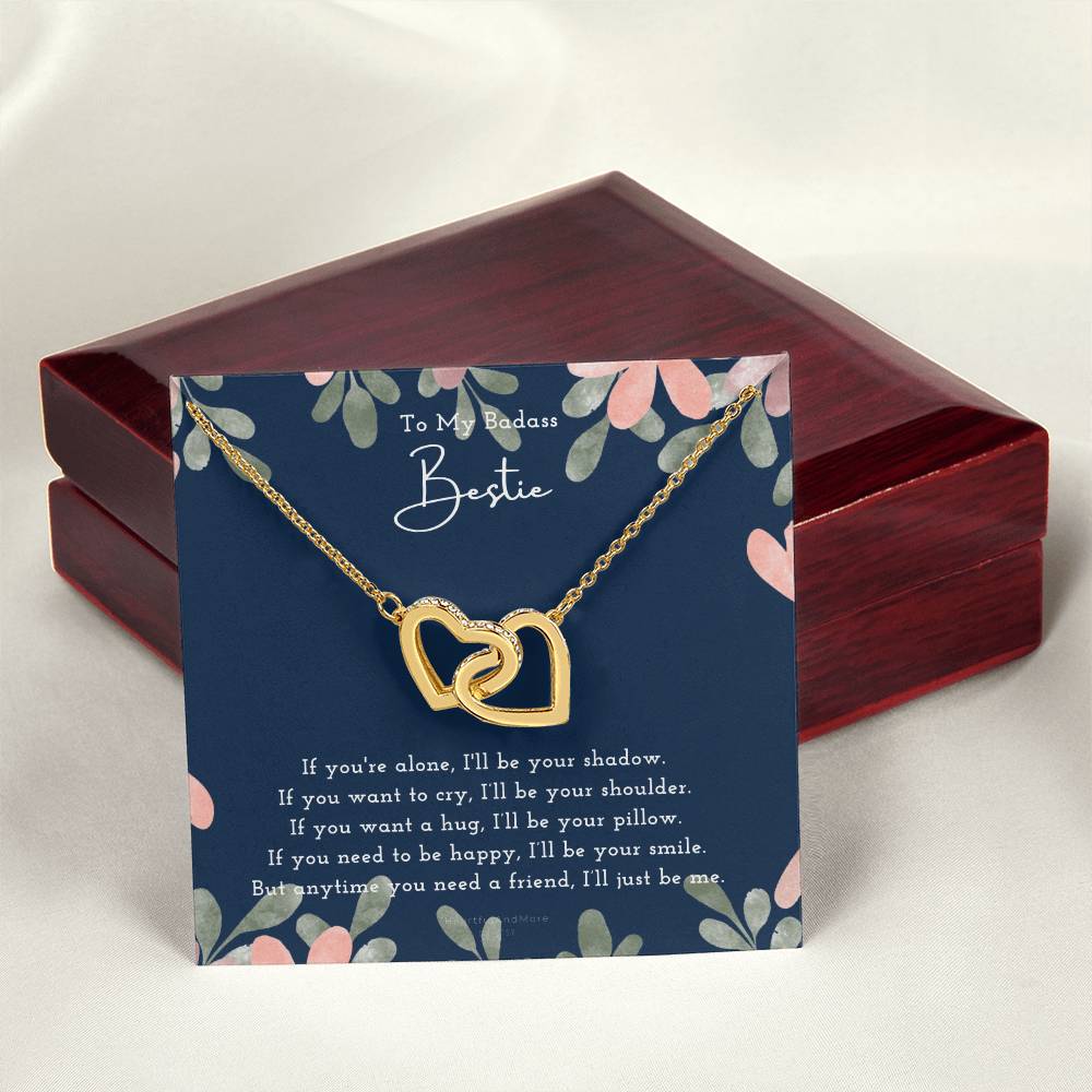 Best Friend Necklace Best Friend Gift Gift For Friend Friendship Interlocking Necklace Friend Forever Gifts Interlocking Hearts Necklace