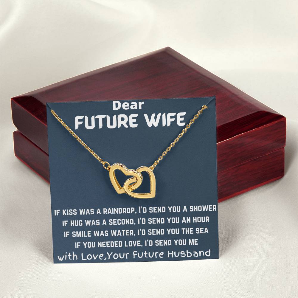 Gift For Future Wife Interlocking Hearts Necklace