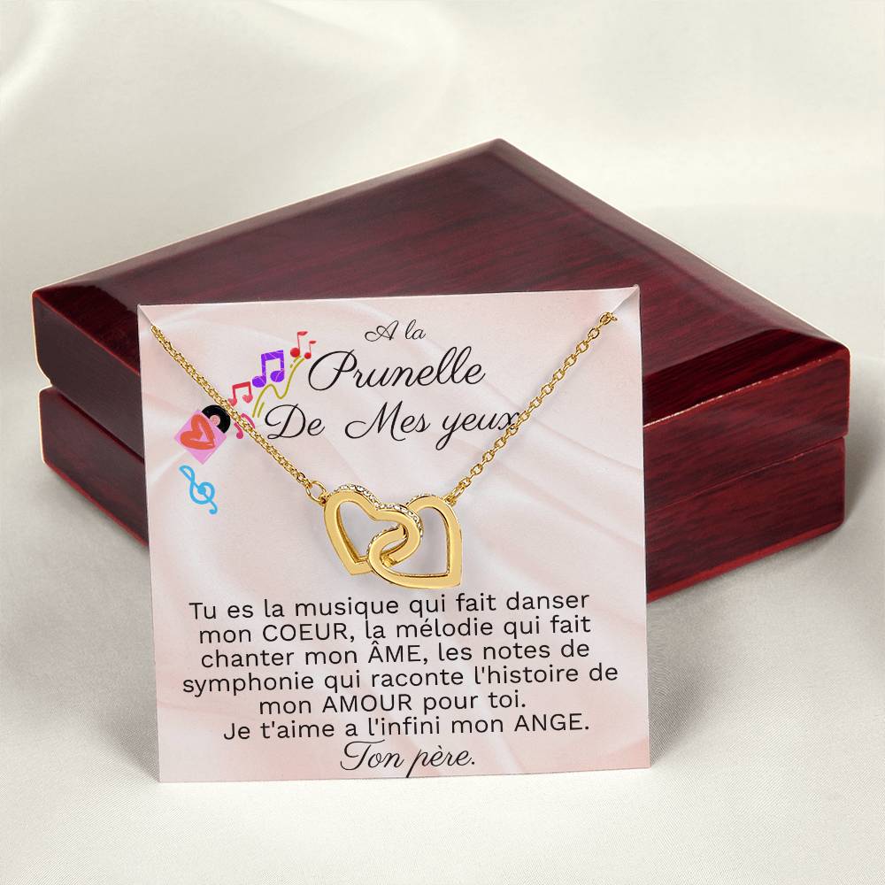 Collier Ange. Interlocking Hearts Necklace