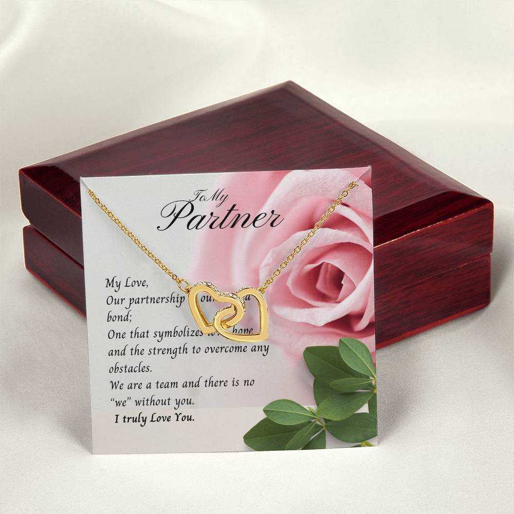 To My Partner Necklace Interlock Heart Promise Gift Birthday Gift Christmas Gift Interlocking Hearts Necklace