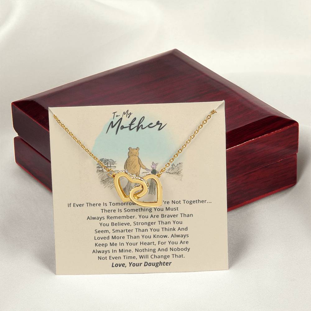 To My Mother - The Ever Tomorrow Necklace Gift Interlocking Hearts Necklace