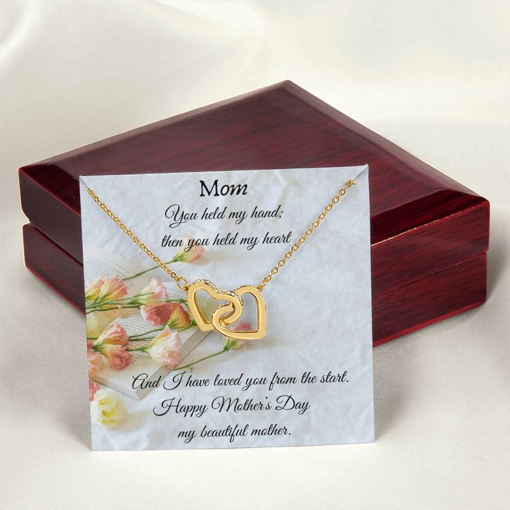 Gift For Mom On Mother’S Day - Interlocking Heart Necklace Interlocking Hearts Necklace