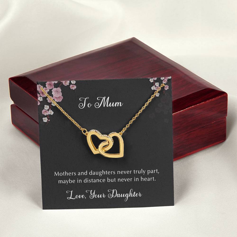 Mum & Daughter Interlocking Hearts Necklace