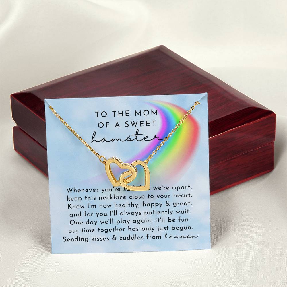 Hamster Rainbow Remembrance Interlocking Hearts Necklace Day