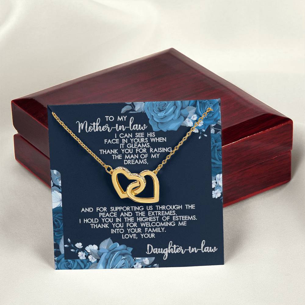 Mother-In-Law Interlocking Hearts Necklace
