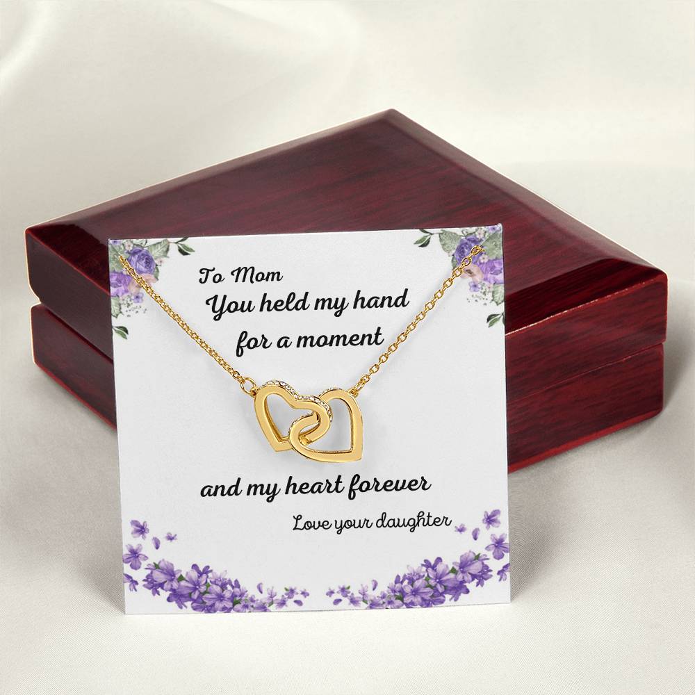 You Held My Hand For Moment Necklace Interlocking Hearts Necklace