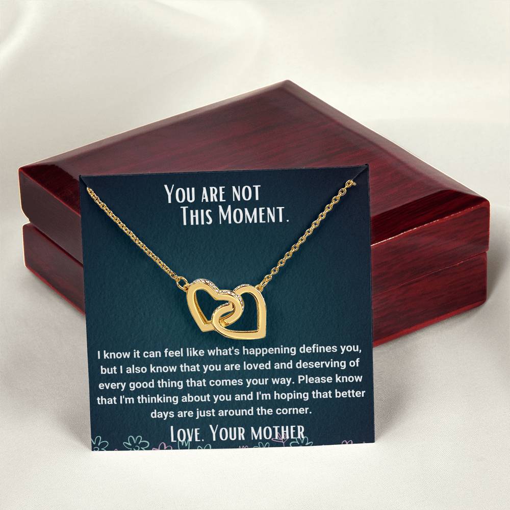 Interlocked Jewelry Mother Sympathy Gift To Daughter Interlocking Hearts Necklace