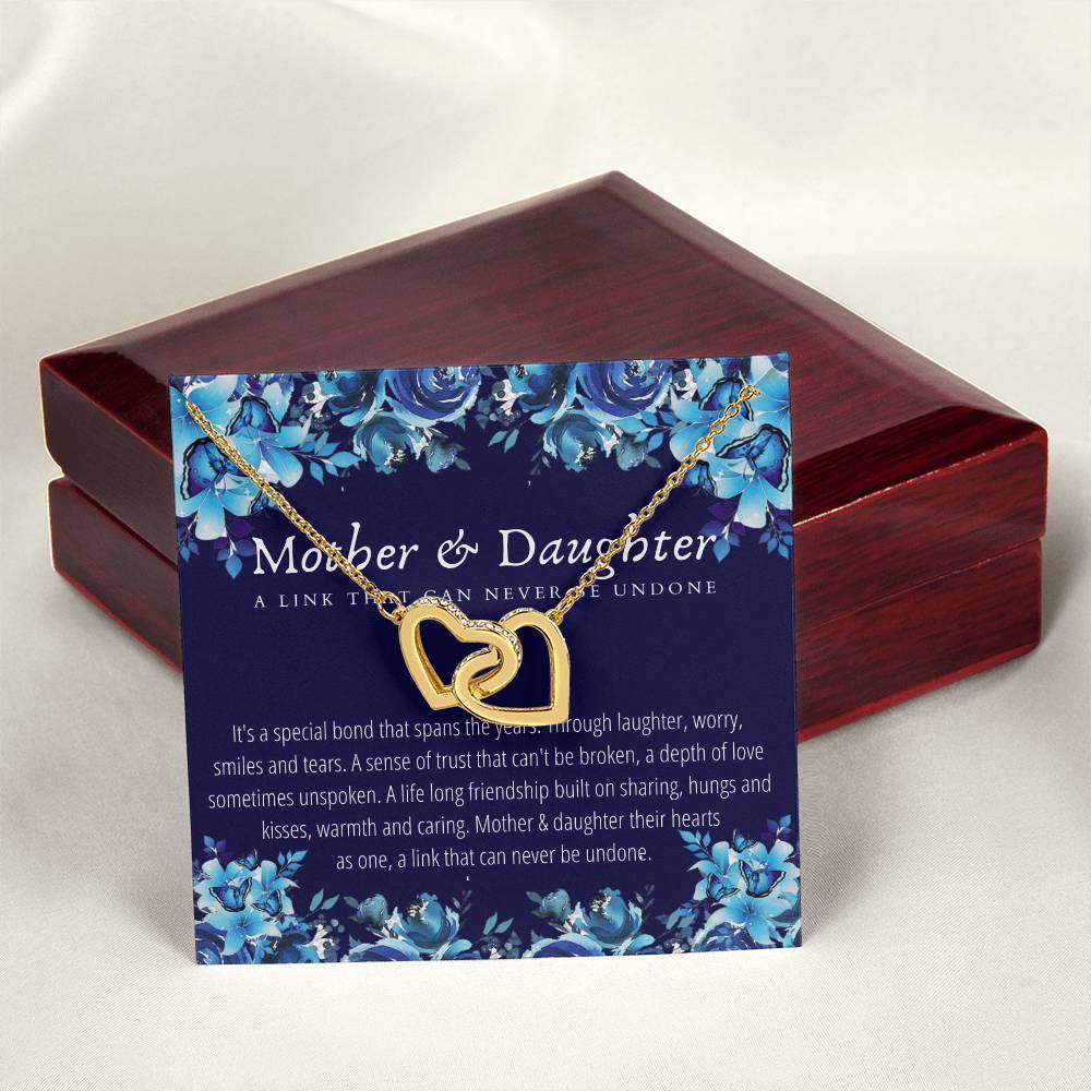 Mother & Daughter - Interlocking Necklace - A Link That Can Never Be Undone Interlocking Hearts Necklace