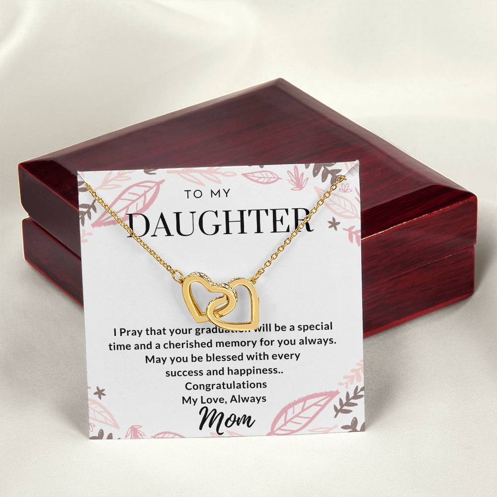 Graduation Gifts For Daughter Interlocking Hearts Necklace