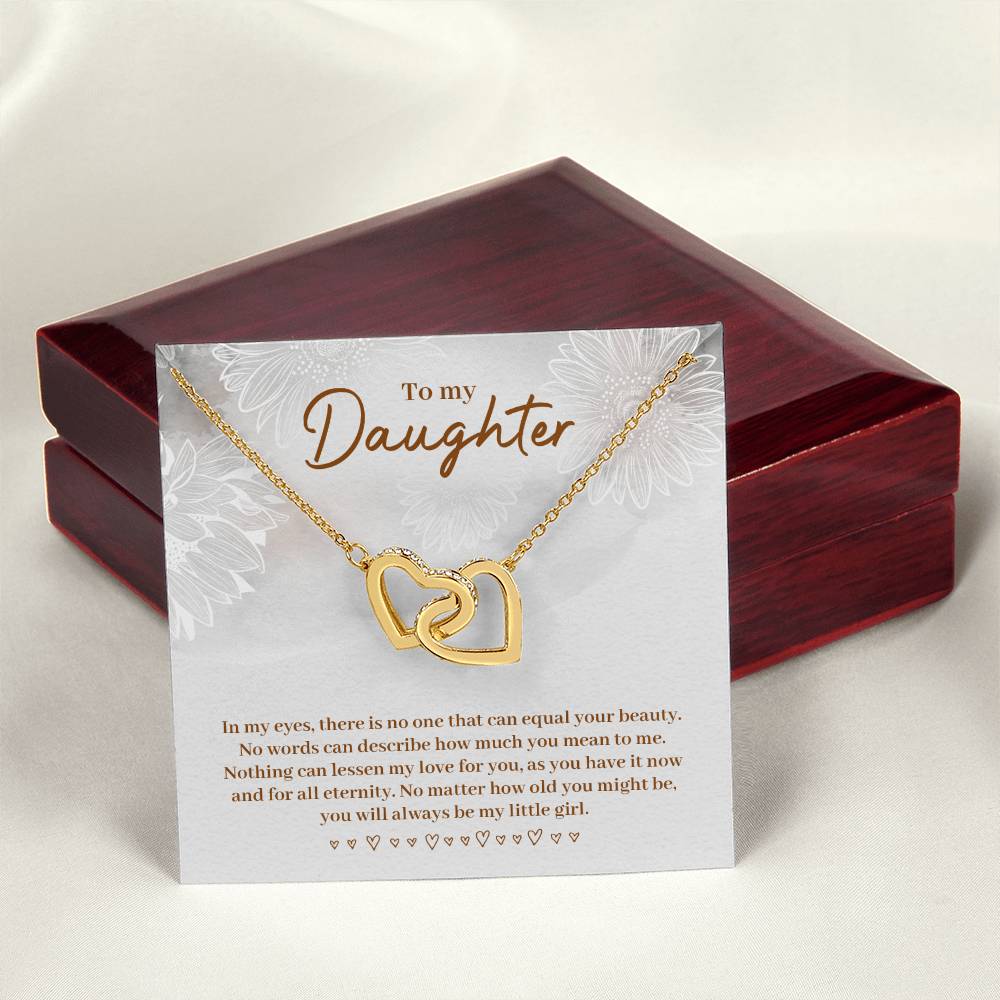 Interlocked Heart Necklace - For Daughter Interlocking Hearts Necklace