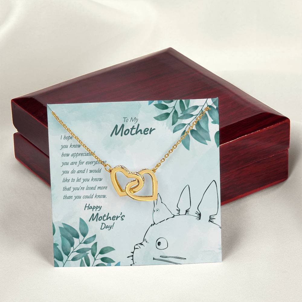 Limited Edition Mother You'Re Loved More Than You Could Know Interlocking Hearts Necklace Tm2V1