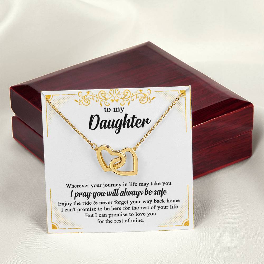 Interlocking Necklace - Gifts For Daughter Interlocking Hearts Necklace