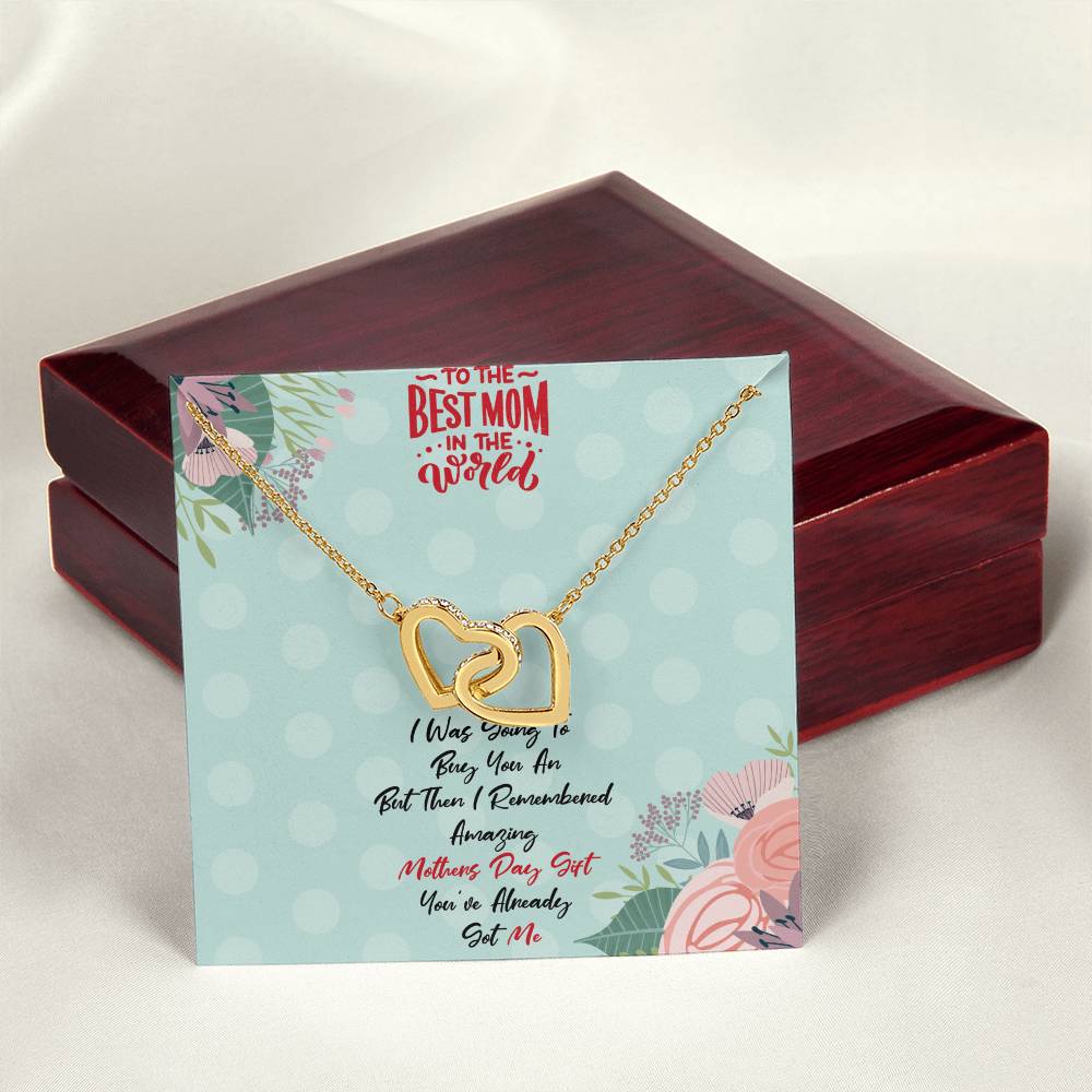 Mothers Day Gift For Mom Mothers Day Gift From Son Mothers Day Gift From Daughter Mothers Day Necklace Interlocking Hearts Necklace