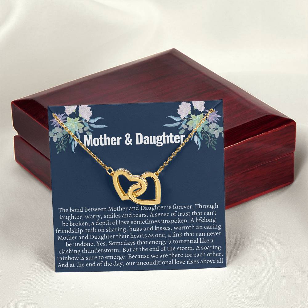 Mother & Daughter Interlocking Hearts Necklace