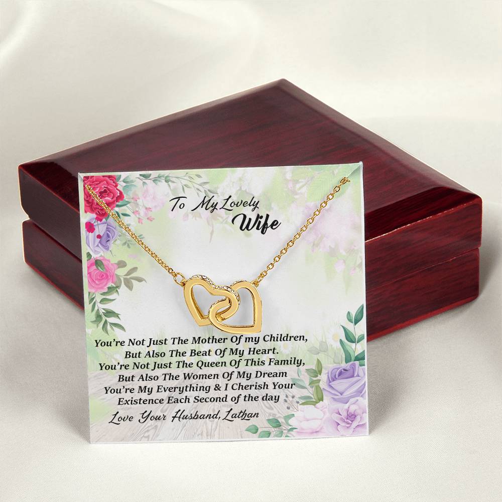 Love Your Husband Lathan Interlocking Hearts Necklace