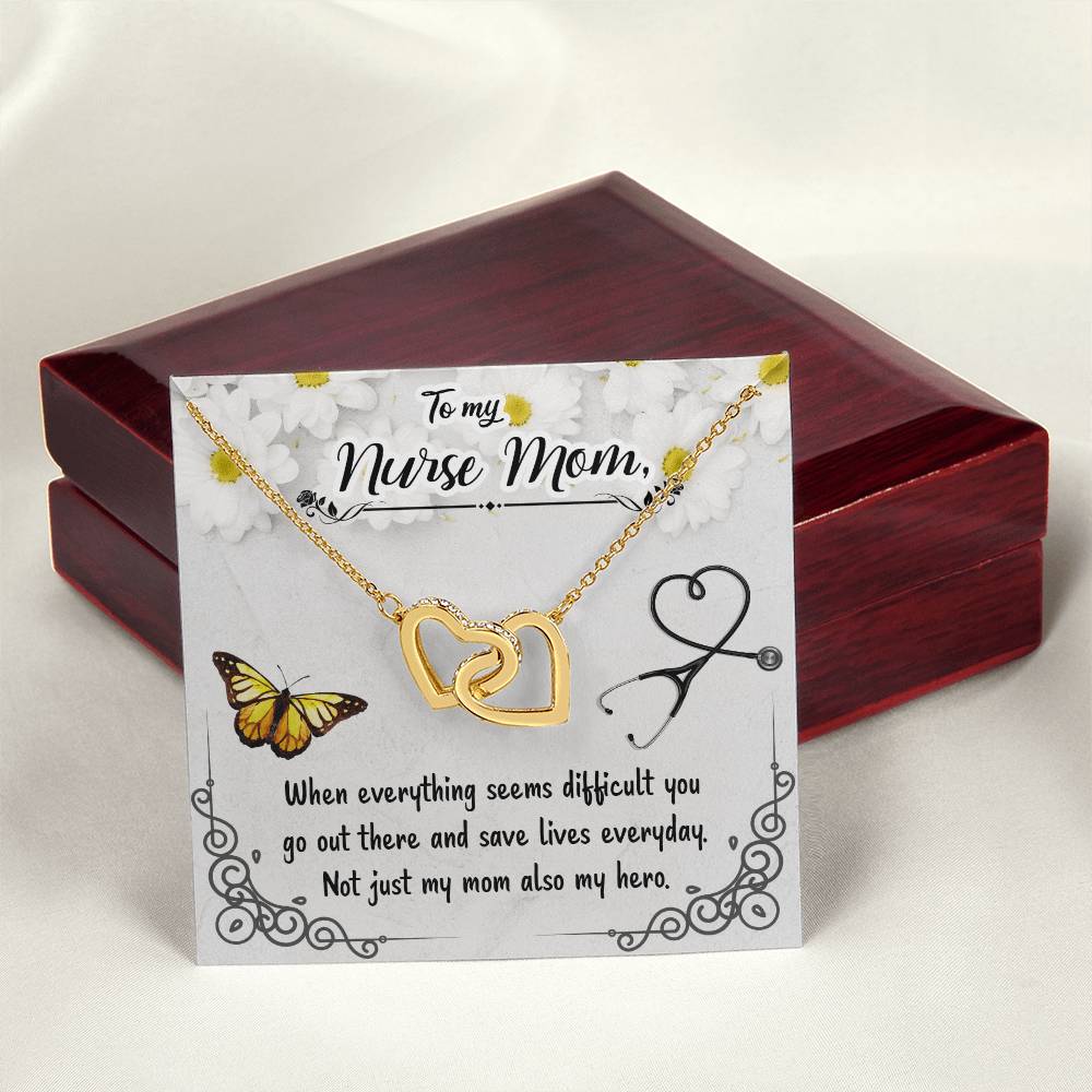 Interlocking Hearts Necklace Nurse Graduation Gift Nurse Gift Nurse Necklace Future Nurse Gift Gift For Nurse