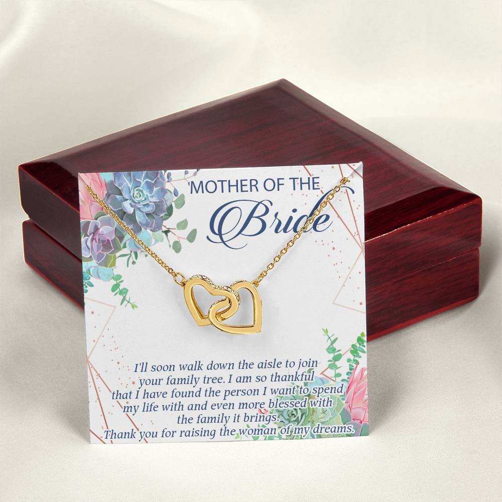 Mother Of The Bride Gift From Groom Mother Of The Bride Interlocking Heart Necklace Custom Mother Of The Bride Mother Of The Bride Gift Interlocking Hearts Necklace