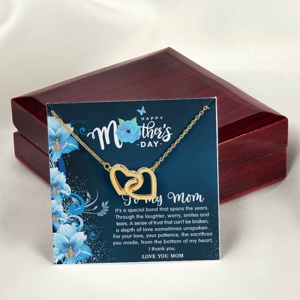 Infinity Love - To My Dearest Mom Necklace Interlocking Hearts Necklace