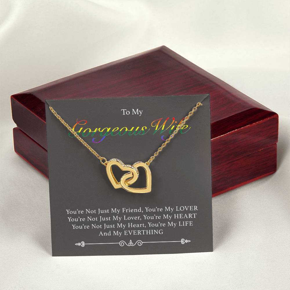 You'Re Not Just My Friend Interlocking Hearts Necklace