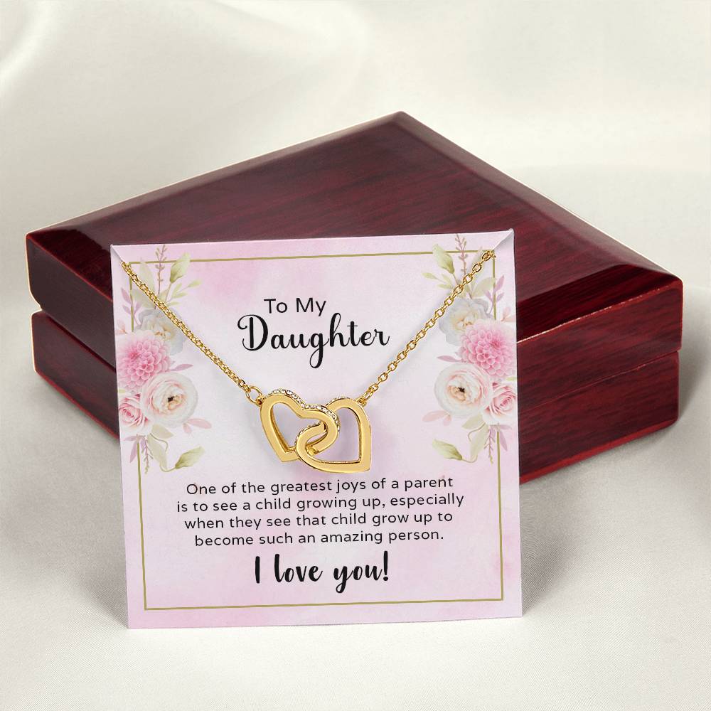 Greatest Joy Of A Parent Heart Necklace Interlocking Hearts Necklace