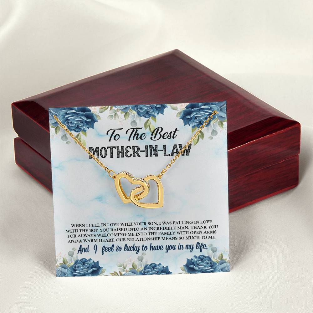 Interlocked Heart Neckless - For Mother In Law Interlocking Hearts Necklace