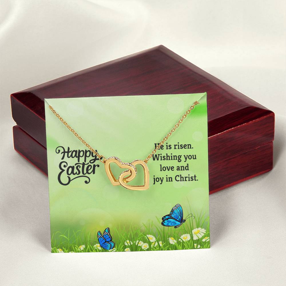 Happy Easter Gifts Interlocking Hearts Necklace