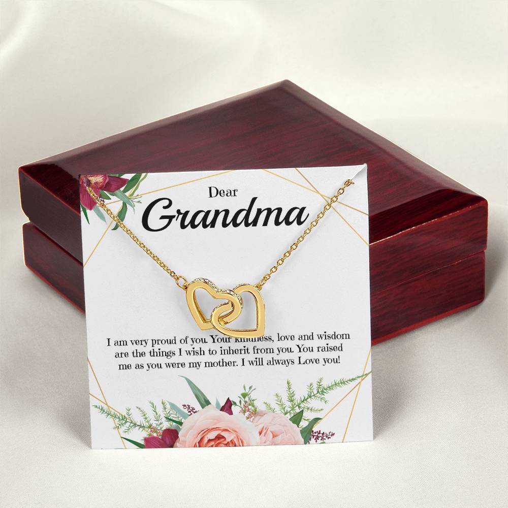 Interlocking Hearts Necklace For Grandma